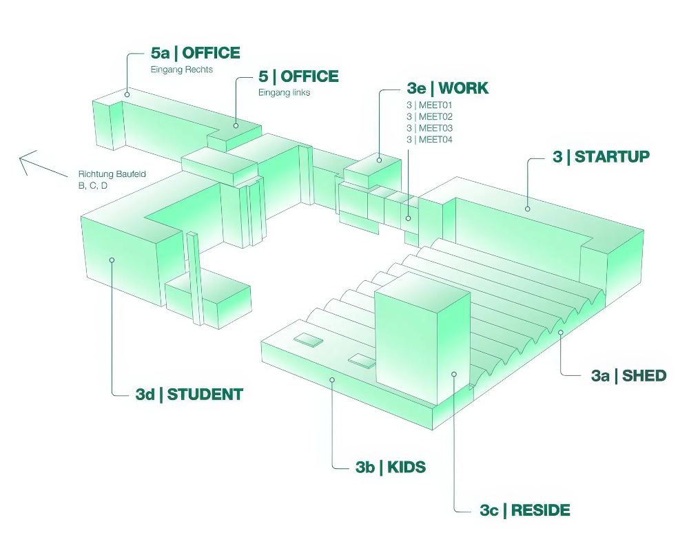 Illustration Gebäudeplan - freie Büroflächen